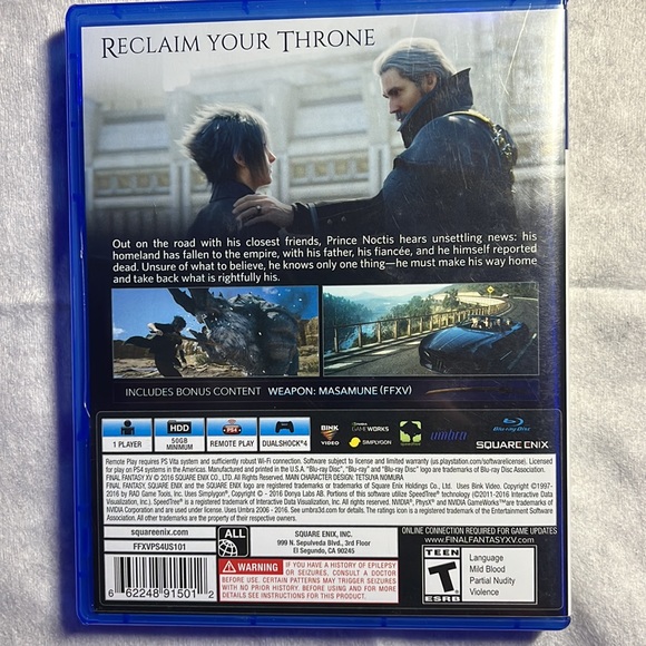 PS4 “Final Fantasy XV-15 Day One Edition - Picture 2 of 2